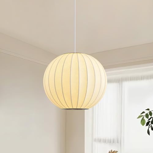 Globe Silk Pendant Light 11.8in Small