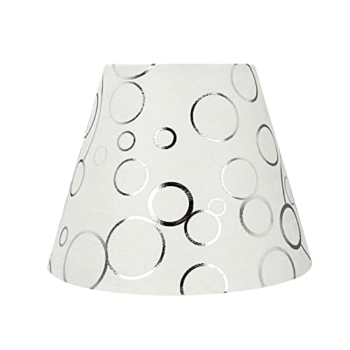 58901A Empire Uno Lamp Shade in White with Circle Pattern