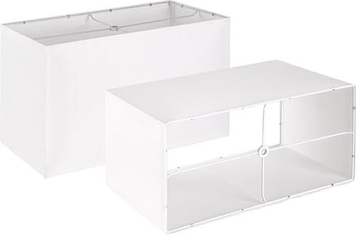 Large White Rectangle Lamp Shades Set of 2 (2 Count)