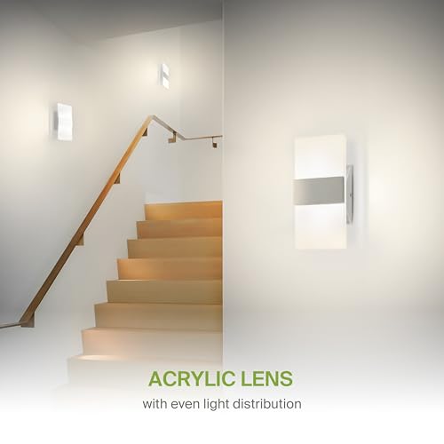 8 Inch Indoor LED Wall Sconce (2 Count)
