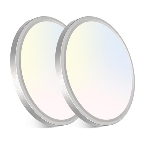 7 Inch Nickel Brushed Flush Mount Ceiling Light (2 Count)
