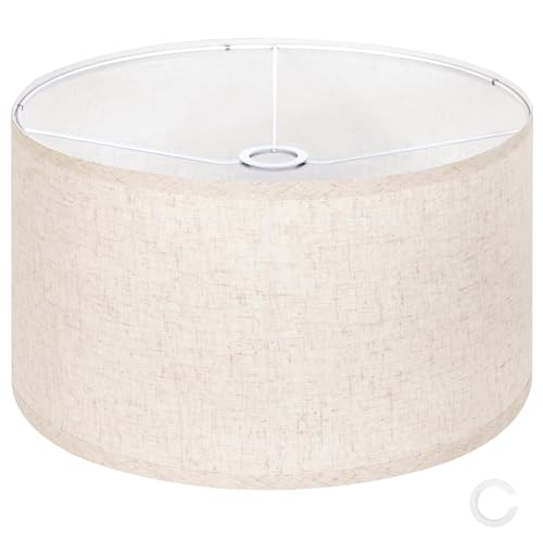 Beige Large Drum Lamp Shades for Floor Lamps