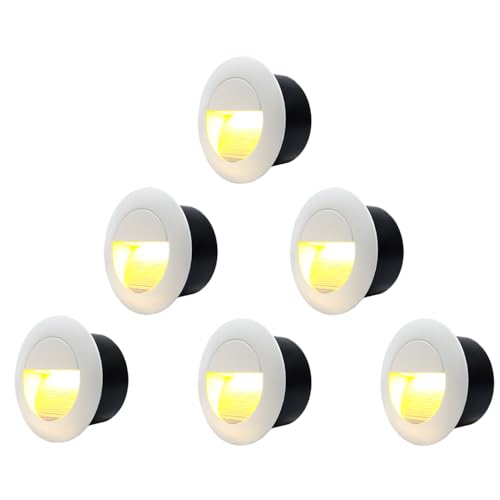 3W LED Recessed Step Light Warm White 120V IP65 Waterproof (4 Count)