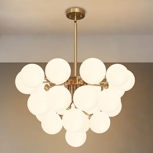 Gold Sputnik Chandelier Mid Century Modern 23 Light High Ceiling Chandelier