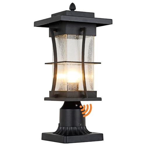 Dusk to Dawn Outdoor Post Light Fixture Waterproof Pole Mount Light with Pier Mount Adapter