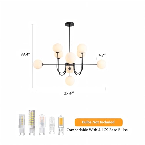 Modern Chandelier Light Fixture with 9