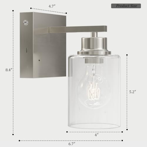 Wireless Battery Operated Wall Sconce Set of 2 with Remote Control (2 Count)