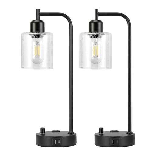 Industrial Bedside Lamps Set of 2 (2 Count)
