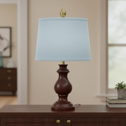 32311A Transitional Hardback Empire Shaped Spider Construction Lamp Shade in Light Blue