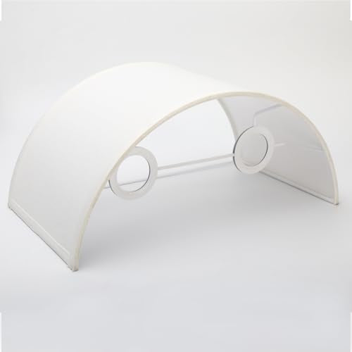 2 Light White Lamp Semicircle Fabric Shades