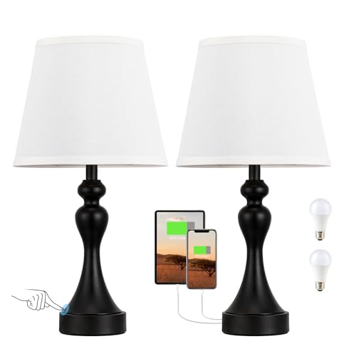 Touch Lamps for Nightstand (2 Count)