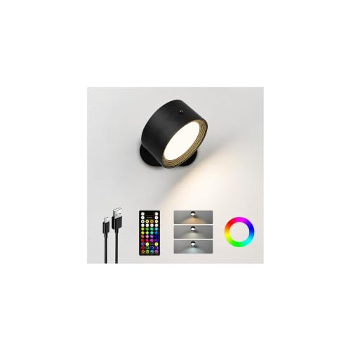 Rechargeable RGB Wall Sconces with Remote