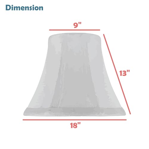 38001A Collapsible Traditional Handsewn Bell Shape Spider Construction Lamp Shade in Wheat