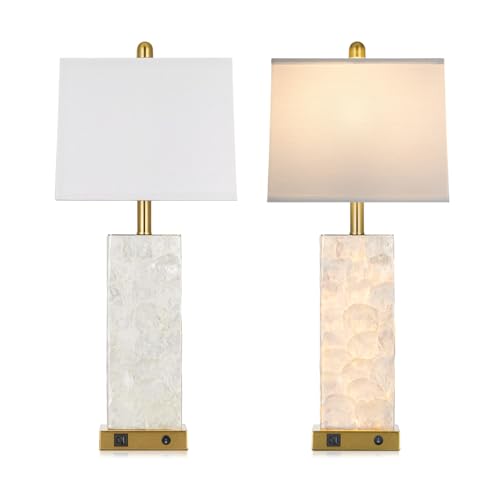28" Coastal Table Lamps for Living Room Set of 2 (2 Count)