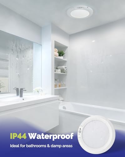10000mAh Battery Operated Wireless Shower Light Waterproof 2 Pack (2 Count)
