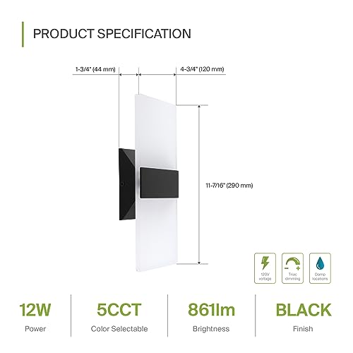 12 Inch Indoor LED Wall Sconce