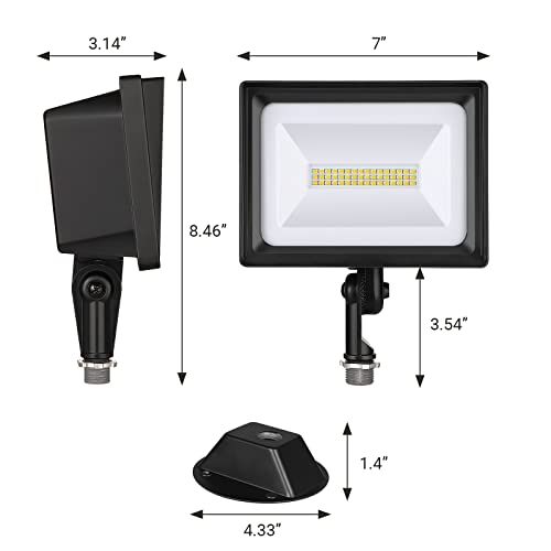 2 Pack 34W LED Outdoor Flood Light (2 Count)