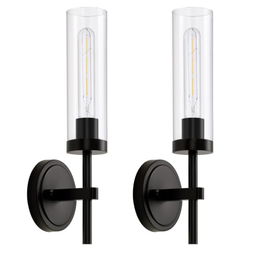 Black Wall Sconces Set of Two