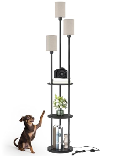 Floor Lamp with Shelves