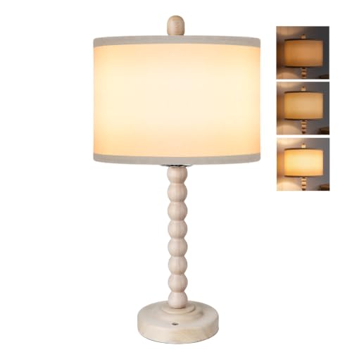 Farmhouse Table Lamp Cordless Touch Dimmable Bedside Lamps