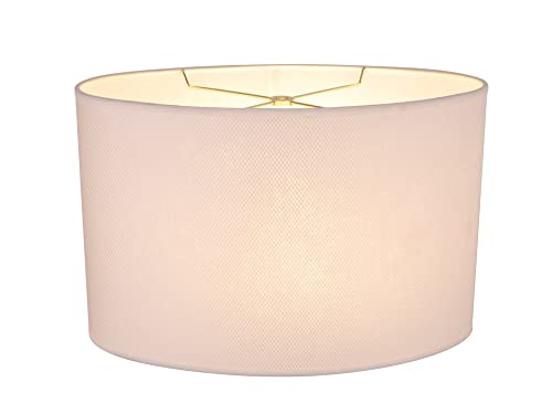 37021A Transitional Oval Hardback Shaped Spider Construction Lamp Shade in Off