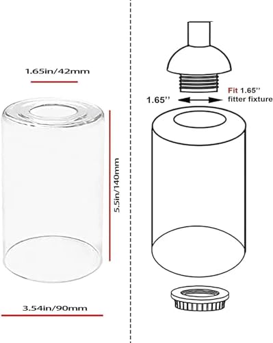 5 Pack Clear Glass Light Shade (5 Count)