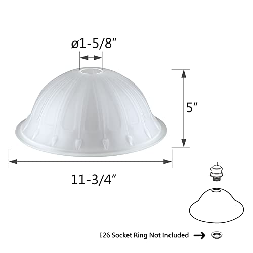 23153 11A Replacement Frosted Glass Shade Medium Base Socket Torchiere Lamp
