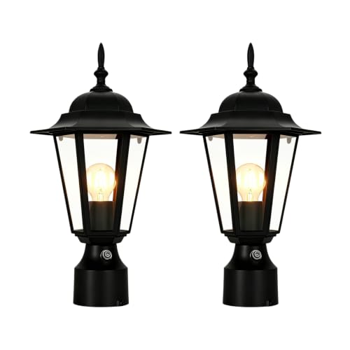 15"H Dusk to Dawn Outdoor Post Light