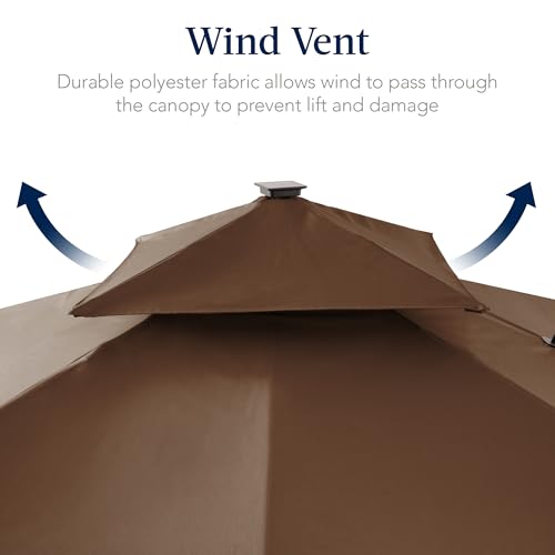9x12ft LED Cantilever Patio Umbrella w