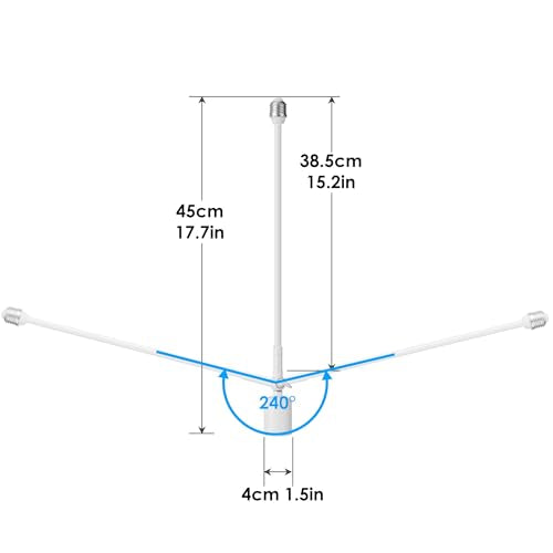2 Pack E26 Light Socket Extender (2 Count)