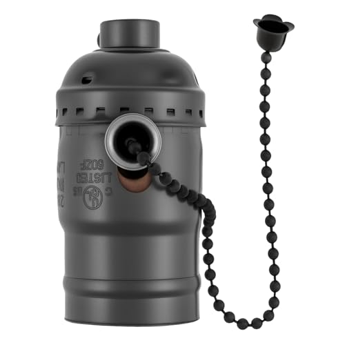 E26 Lamp Socket Replacement with Pull Chain Switch
