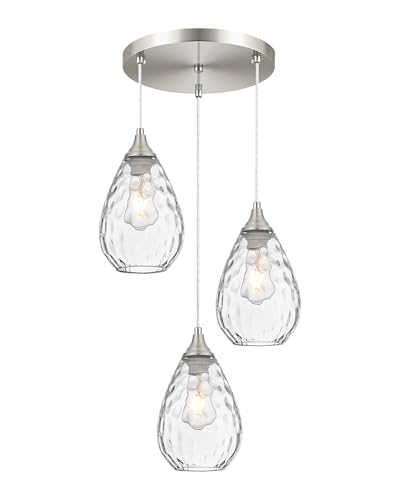 Brushed Nickel Dining Room Chandelier Light Fixture Over Table