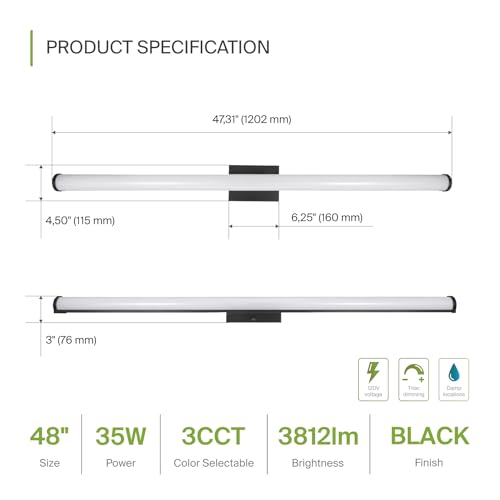 48" LED Linear Vanity Light Fixture