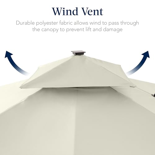 9x12ft LED Cantilever Patio Umbrella w