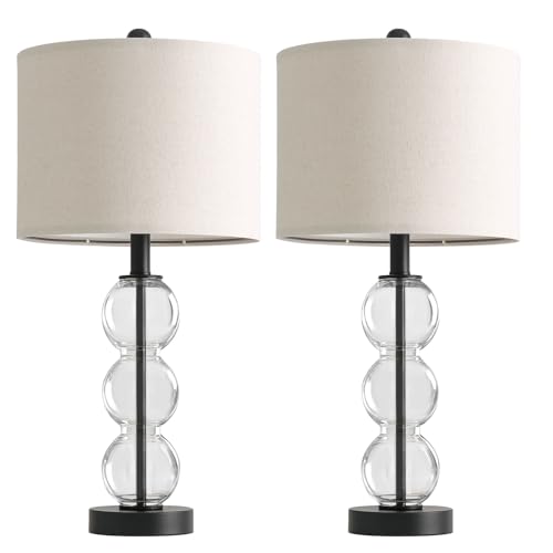 25" Glass Table Lamps Set of 2 (2 Count)