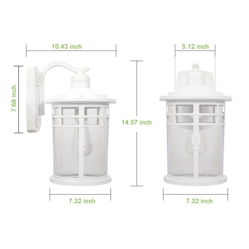 2 Pack Large Outdoor Porch Lights Wall Mount