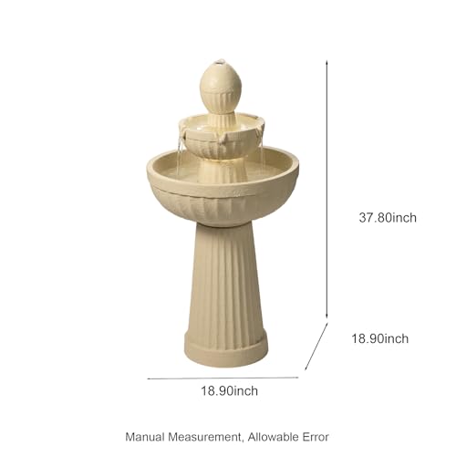 37.80” H Outdoor Water Fountain Made with Eco