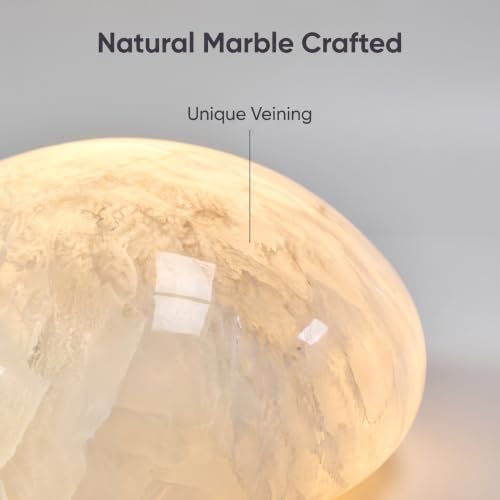 Natural Marble Lamp Cordless Touch Control Night Light 3