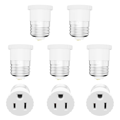 8 Pack Light Socket to Plug Adapter (8 Count)