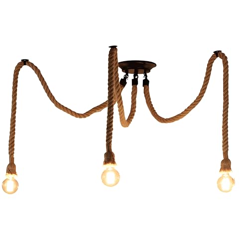 E27 Hemp Rope Pendant Light