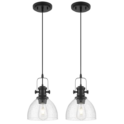 2 Pack Black Pendant Light Kitchen Island (2 Count)