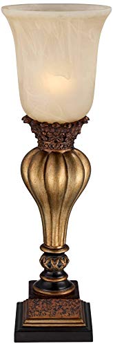 Sattley 23 1 4" High Table Lamps Set of 2 Gold Console Alabaster (2 Count)