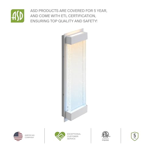 LED 18" Bubble Glass Wall Light Fixture