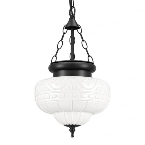 Vintage Matte Black Pendant Light for Kitchen Island