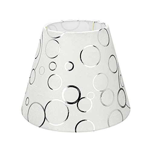 58901A Empire Uno Lamp Shade in White with Circle Pattern