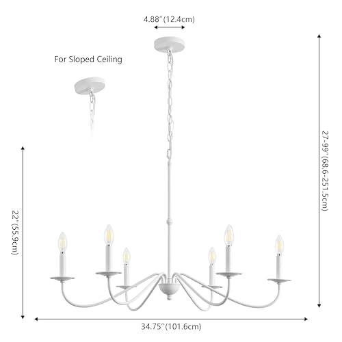 Wicklow 6 Light Farmhouse Chandelier 34.75"