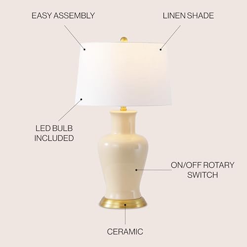 Julian Classic Ceramic Urn Metal LED Table Lamp 29"