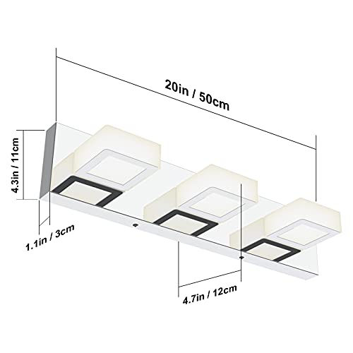 Modern LED Bathroom Vanity Lights Chrome Stainless Steel Acrylic Bathroom Wall Lighting Fixtures Modern LED Vanity Lights Over Mirror