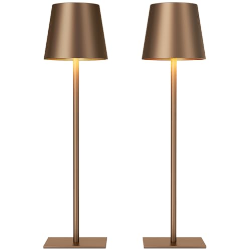 Brown Cordless Rechargeable Table Lamp