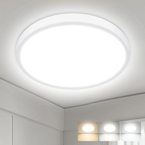 23INCH Big Dimmable Flush Mount Ceiling Light Fixture White